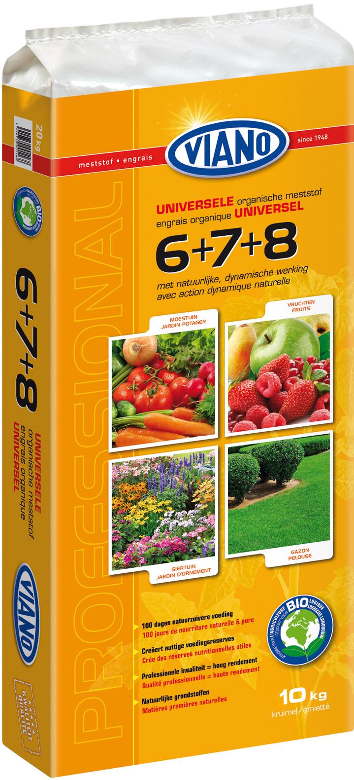 Viano 6+7+8 Universele BIO Meststof (10 kg)