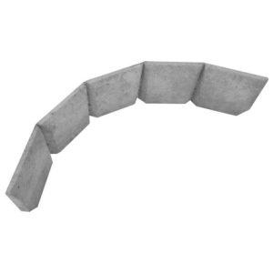 Boordsteen Ebema plooibaar 100x20x3,5-1,5cm grijs